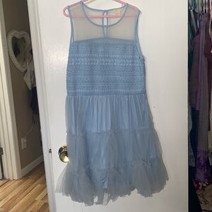 forever 21 tulle blue dress